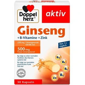 کپسول جینسینگ و ویتامین ب دوپل هرز 30 عددی | Doppelherz Ginseng + B Vitamin